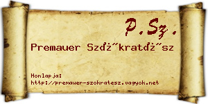 Premauer Szókratész névjegykártya